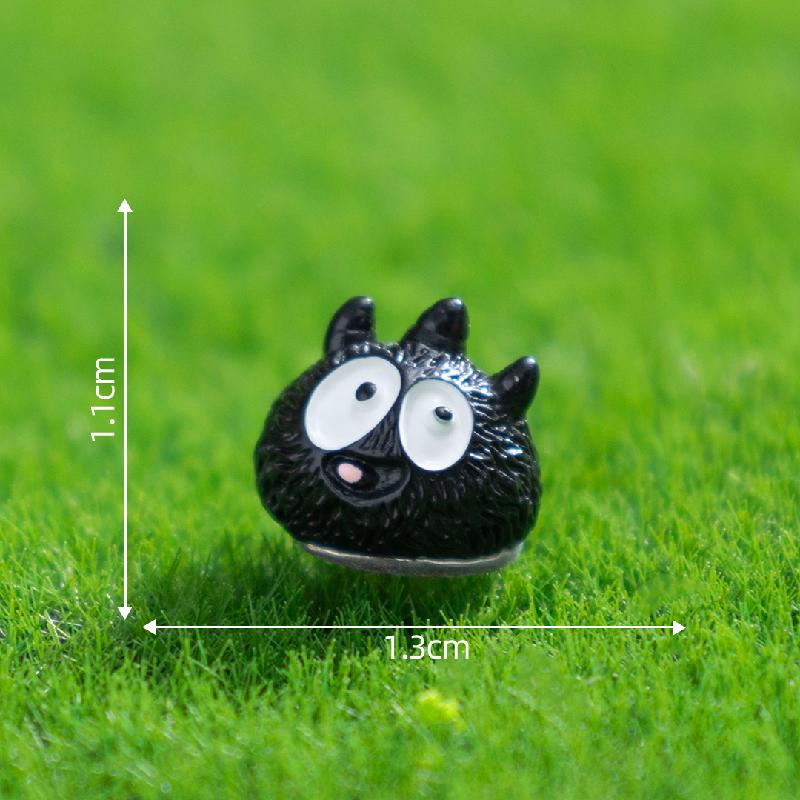 跨境新品微景观创意黑色小怪兽萌粒 DIY装饰品配件迷你树脂小摆件