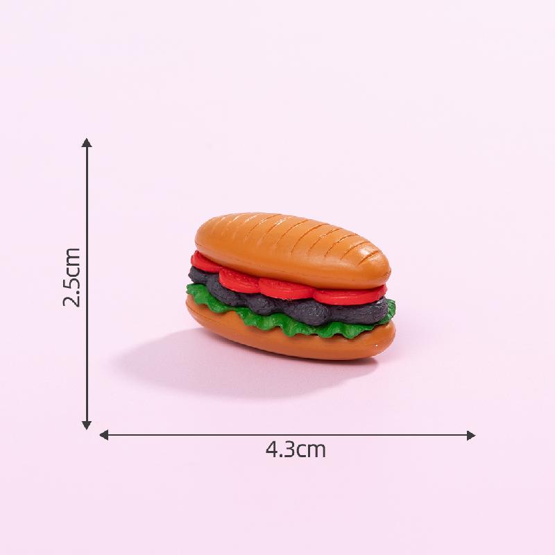 Tiểu cảnh bánh hamburger và sushi, phụ kiện trang trí mini (ZC-490)