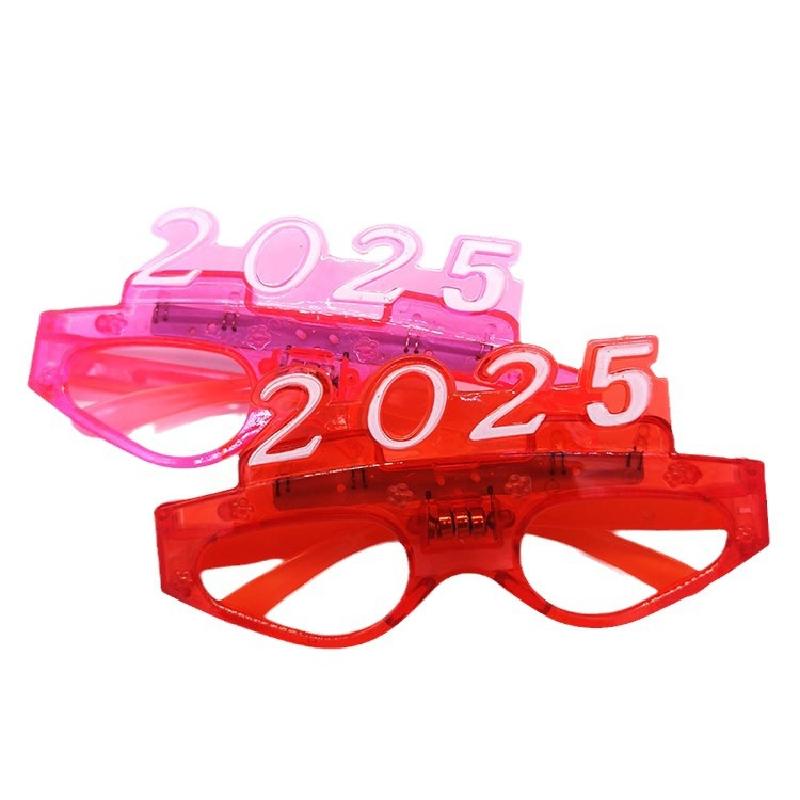 Kính phát sáng năm mới 2025, phụ kiện trang trí tiệc Giáng Sinh và năm mới, đồ chơi ngoại nhập, bán chạy trên AliExpress.