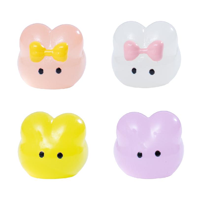 微景观创意可爱夜光小兔子萌粒公仔 DIY装饰品配件迷你桌面小摆件