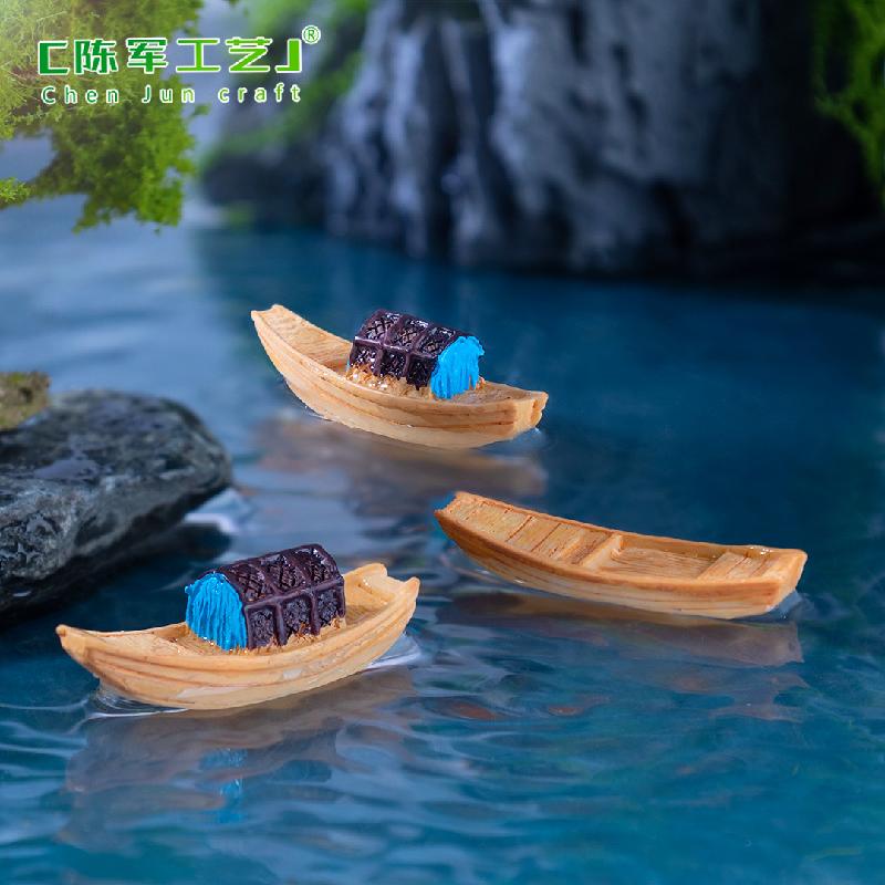 Tiểu cảnh thuyền nhỏ Giang Nam, trang trí thủ công DIY (ZC-112)