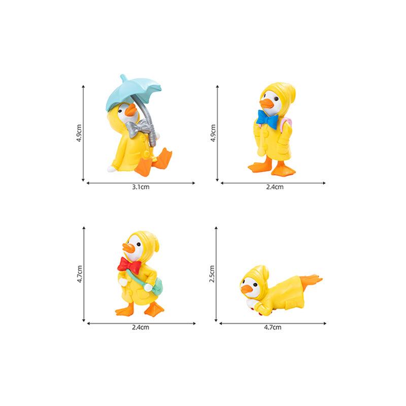 Tiểu cảnh vịt áo mưa mini DIY trang trí chậu cây (ZC-748)