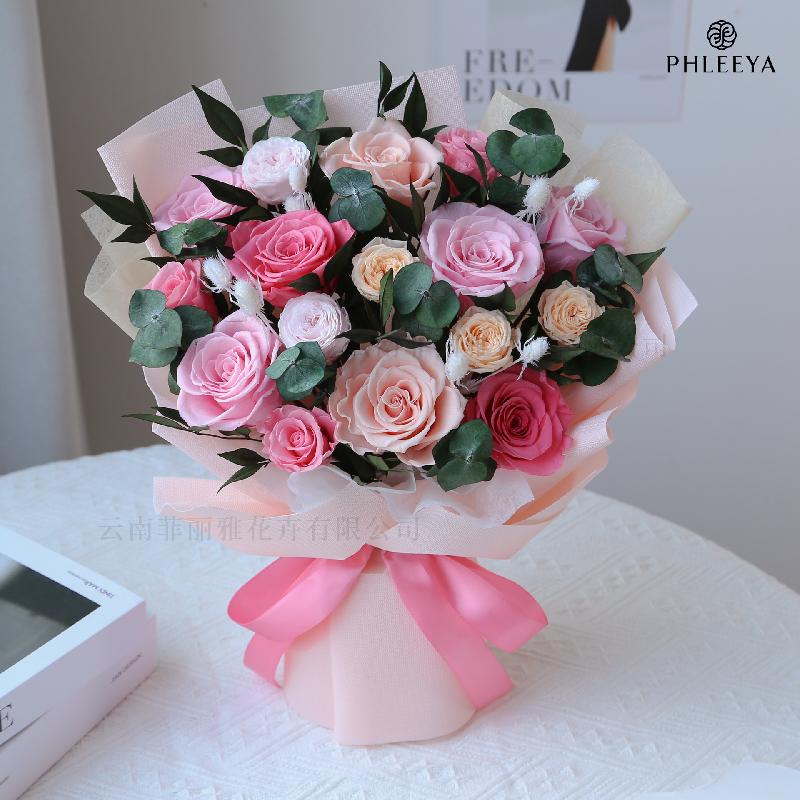 Bó hoa hồng vĩnh cửu quà tặng sinh nhật Valentine Ngày của Mẹ (HK-17)