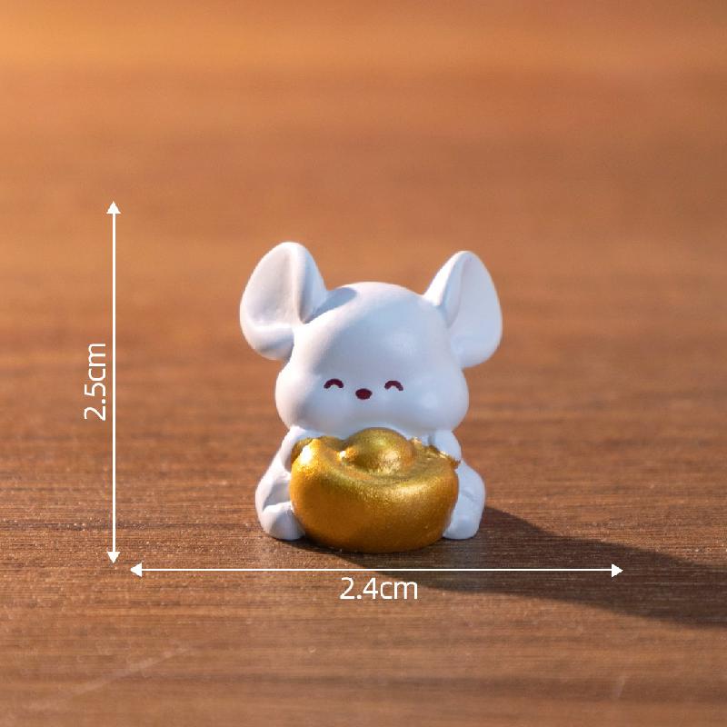微景观创意十二生肖元宝萌粒公仔 DIY装饰配件迷你车载桌面小摆件