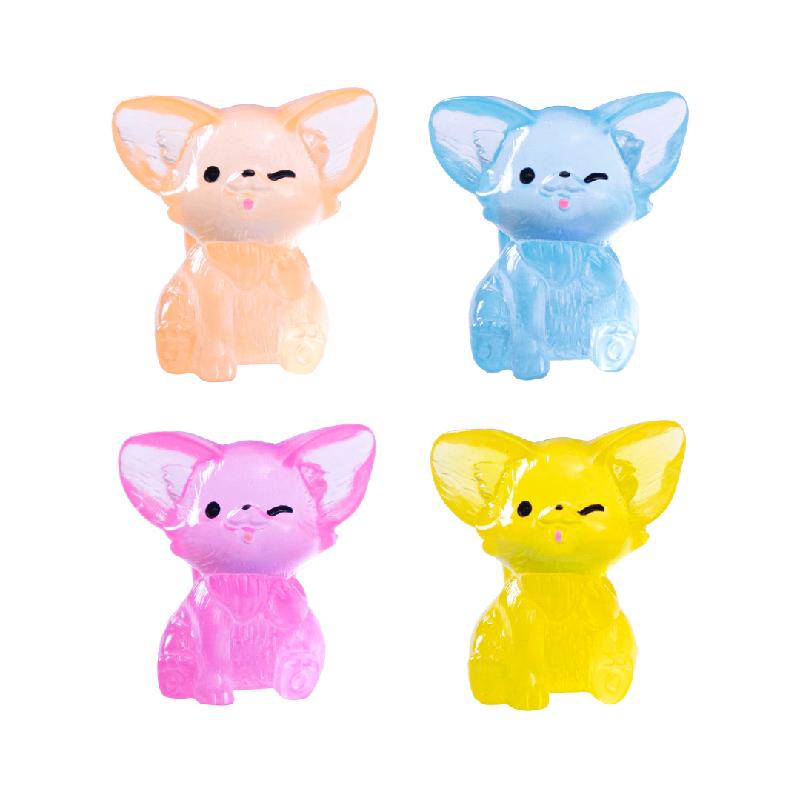 跨境微景观创意可爱夜光耳廓狐园艺造景 DIY装饰品配件迷你小摆件