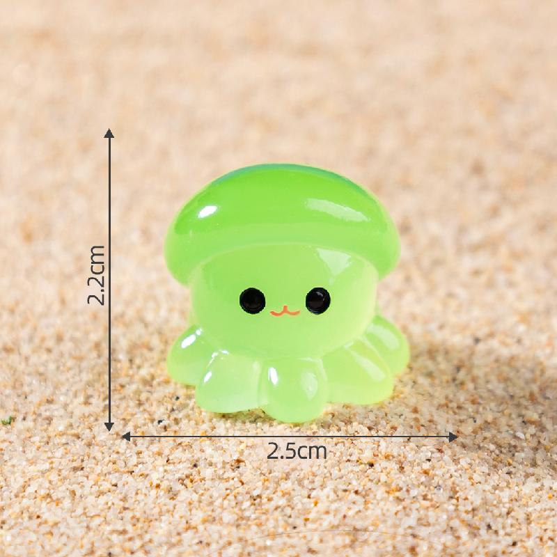 微景观创意夜光鲨鱼海洋动物生态瓶 DIY装饰品配件迷你桌面小摆件