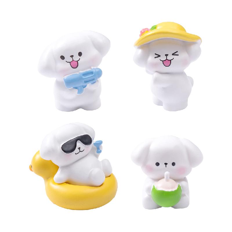 微景观创意可爱休闲小狗公仔DIY装饰品挂配件迷你车载桌面小摆件