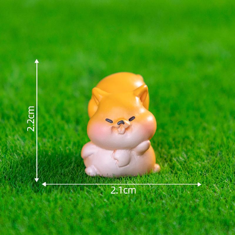 微景观创意可爱胖胖小松鼠园艺造 DIY装饰品挂配件迷你桌面小摆件