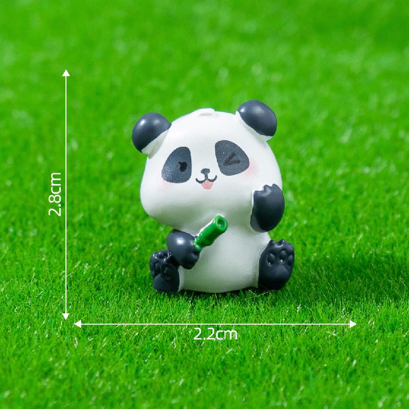 Tiểu cảnh gấu trúc dễ thương, trang trí tre và măng mini (ZC-59)
