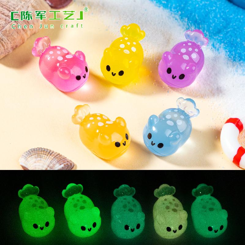 跨境新品微景观夜光炫彩海蛞蝓海洋动物 DIY装饰品配件迷你小摆件