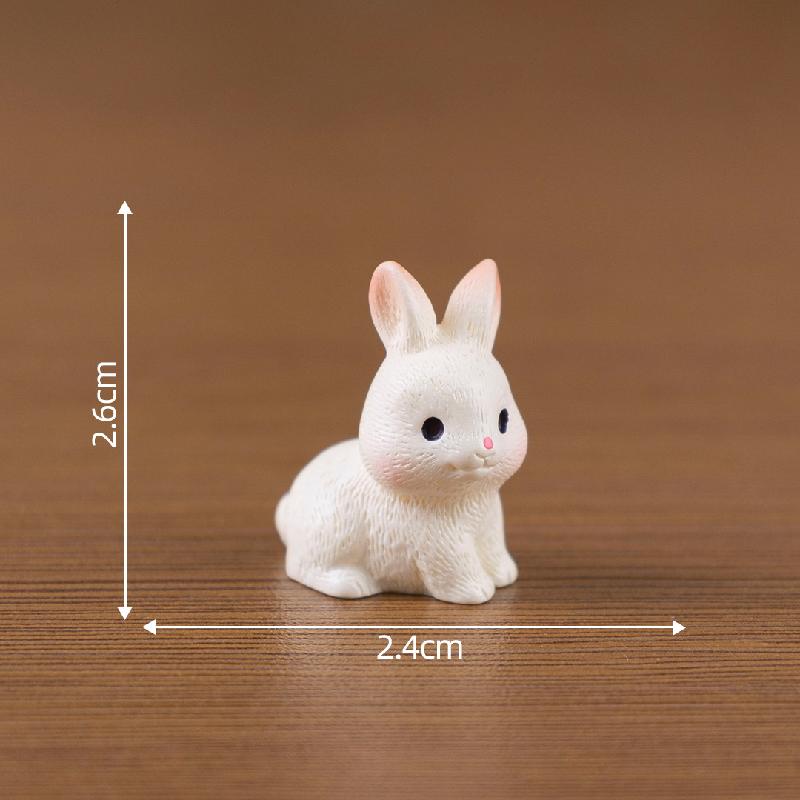 微景观创意可爱小兔子公仔娃娃屋 DIY装饰品挂配件迷你微缩小摆件