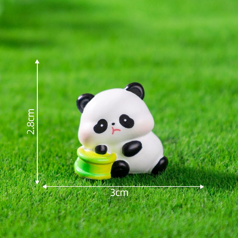 微景观创意可爱熊猫公仔园艺造景 DIY装饰品挂配件迷你桌面小摆件