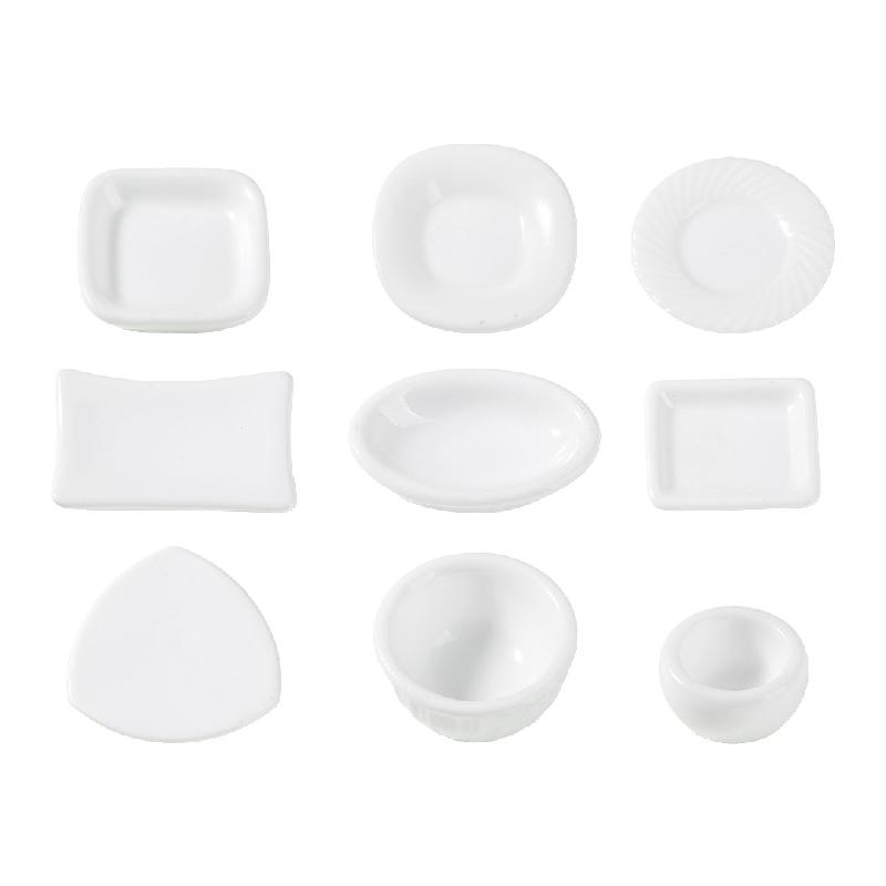 微景观创意陶瓷盘子食玩微缩模型娃娃屋 DIY装饰品配件迷你小摆件