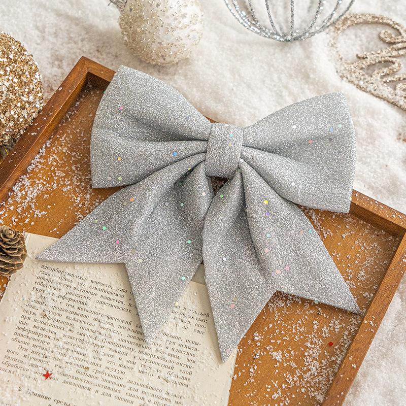 Trang trí Noel: Bóng vàng champagne, nơ trang trí đẹp