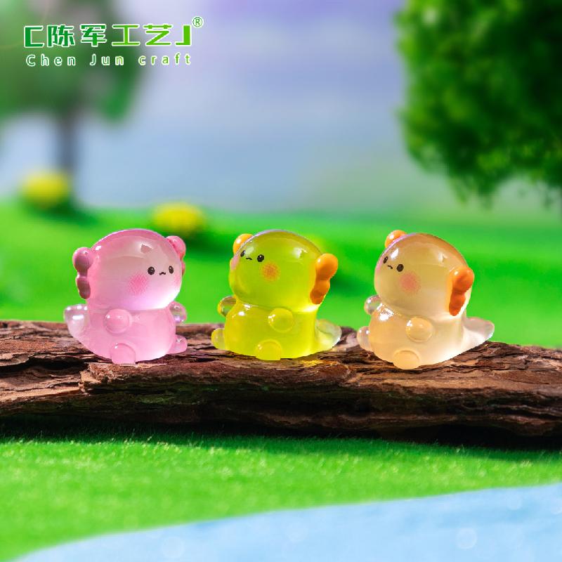 跨境外贸微景观创意夜光胖胖六角龙公仔 DIY装饰品配件迷你小摆件