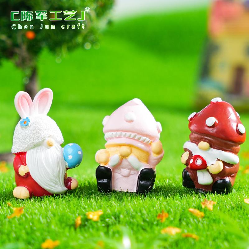 跨境外贸微景观创意蘑菇头小矮人DIY装饰品配件迷你小摆件