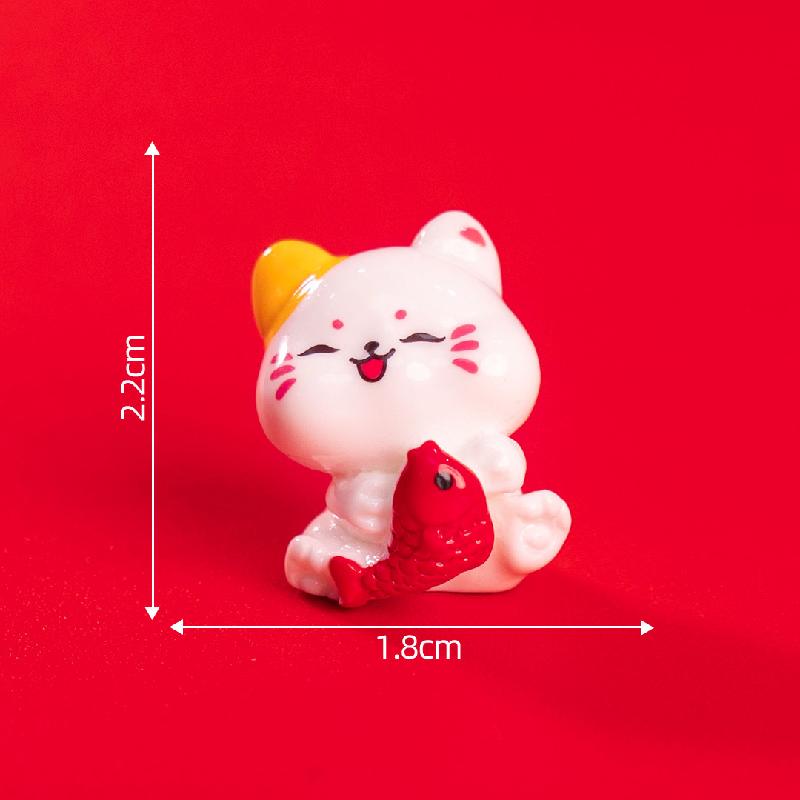 微景观创意暴富招财猫盲袋 DIY装饰品挂配件迷你汽车载桌面小摆件