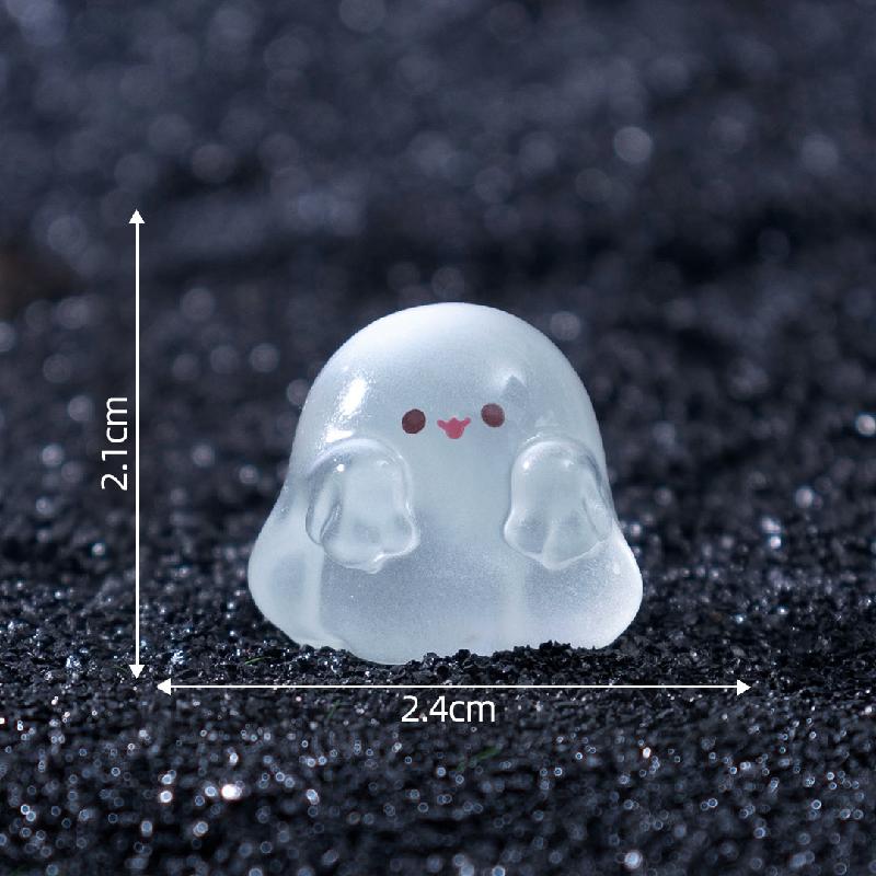 微景观万圣夜光透色可爱小幽灵公仔萌粒 DIY装饰品配件桌面小摆件