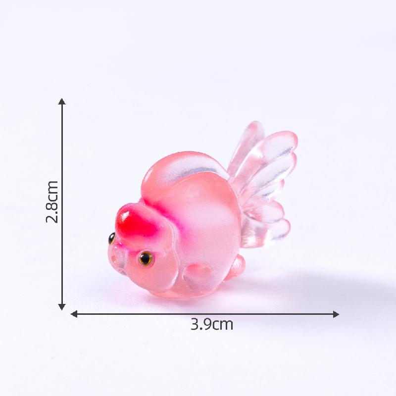 微景观创意夜光福寿小锦鲤鱼儿海洋造景 DIY装饰品配件迷你小摆件