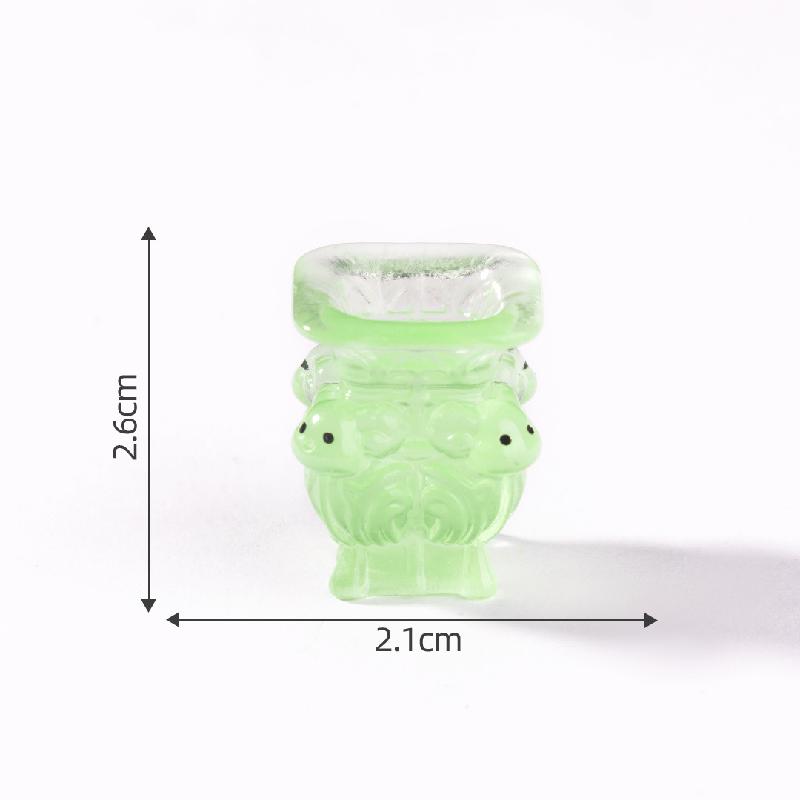 微景观创意复古夜光青铜器斛鼎 DIY装饰品挖宝配件迷你桌面小摆件