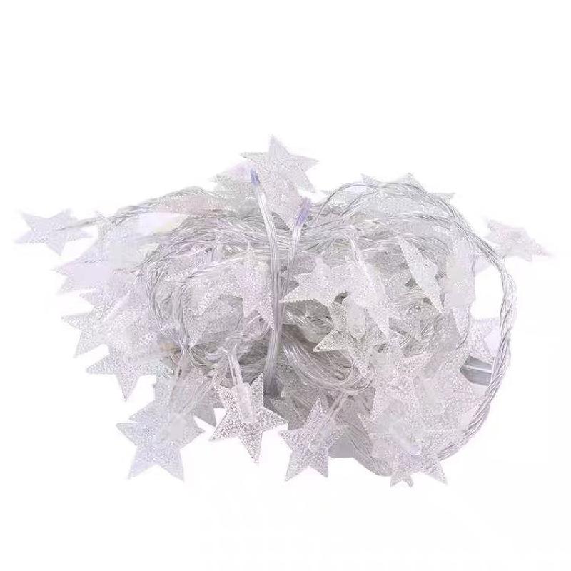 Đèn trang trí LED sao, đèn chuỗi ấm áp dùng USB hoặc pin. Hoàn hảo cho trang trí Giáng Sinh, phòng ngủ, và tạo không gian ấm cúng.