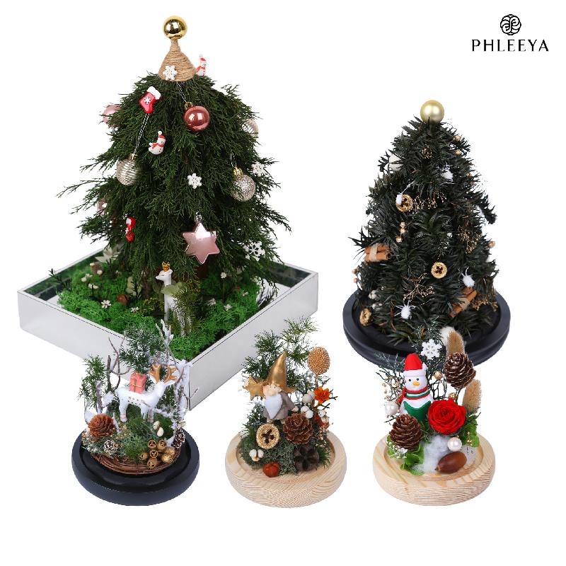 Hoa hồng vĩnh cửu cây thông Noel quà Valentine Thất Tịch (HK-80)