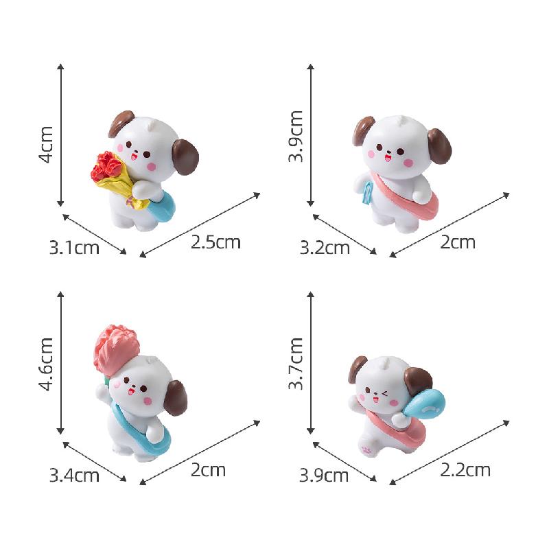 Tiểu cảnh chó vui vẻ, phụ kiện trang trí xe hơi mini DIY (ZC-427)