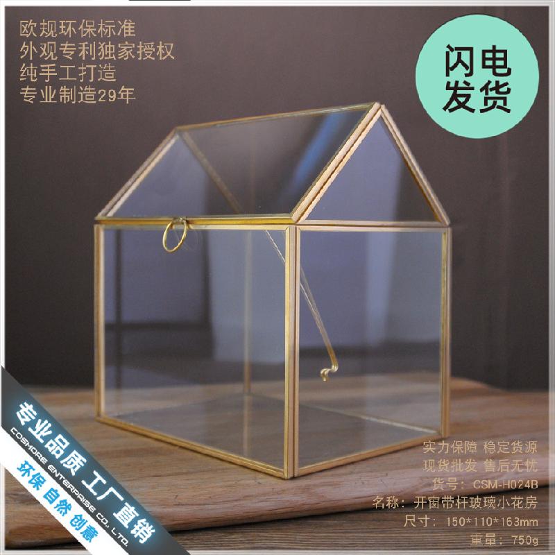 Nhà kính cửa sổ viền vàng, tiểu cảnh rêu (DG-69)
