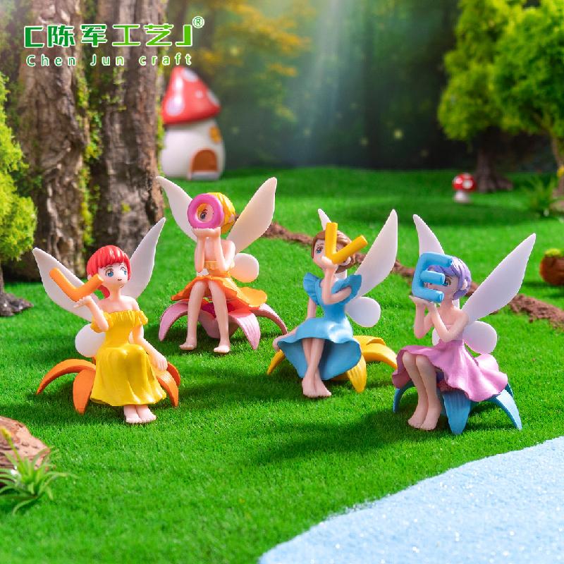 微景观创意LOVE字母花仙子公仔 DIY装饰品配件迷你汽车桌面小摆件