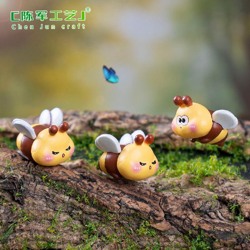 微景观创意可爱小蜜蜂昆虫公仔园艺造景 DIY装饰品配件迷你小摆件