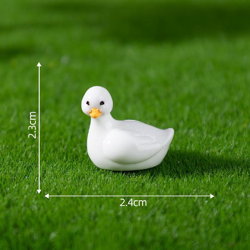 微景观创意可爱白白胖胖小鸭子园艺造景 DIY装饰品配件迷你小摆件