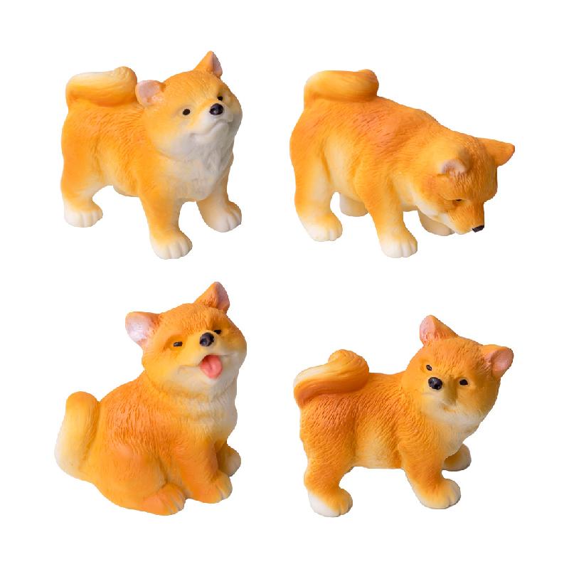 Chó Shiba Inu mini đáng yêu - phụ kiện trang trí DIY, mô hình chó con cho xe ô tô và trang trí bàn nhỏ (ZC-1382)