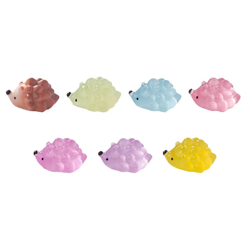 微景观创意夜光可爱小刺猬园艺造景 DIY装饰品配件迷你桌面小摆件