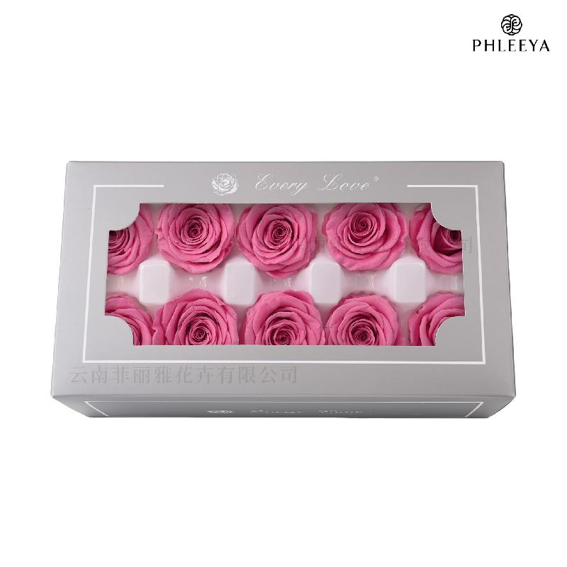 Hoa hồng vĩnh cửu 4cm 10 bông DIY hoa khô quà Thất Tịch (HK-18)
