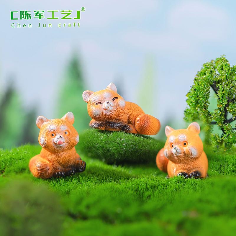 Tiểu cảnh gấu trúc mini trang trí xe và bàn DIY dễ thương (ZC-1158)