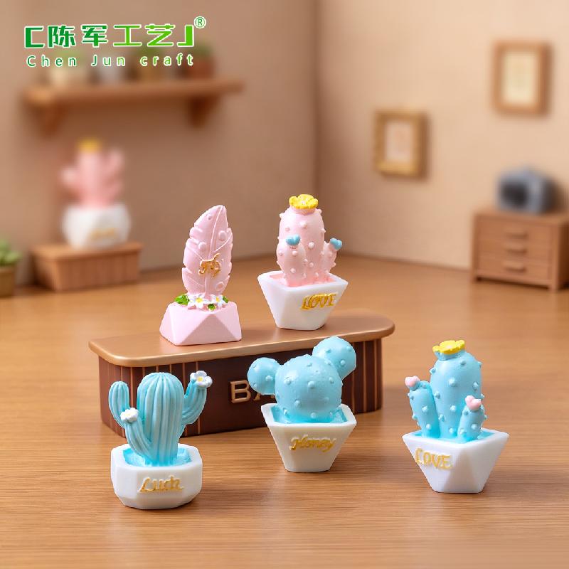 Tiểu cảnh xương rồng mini, quà tặng trang trí nữ tính (ZC-54)