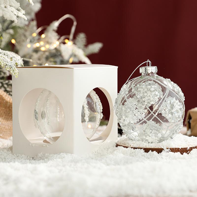 Trang trí Noel: Bóng thủy tinh khắc họa người tuyết dễ thương