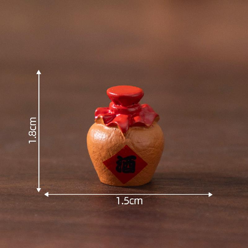 微景观创意仿真桃花酿黄酒酒具娃屋 DIY装饰品配件迷你微缩小摆件