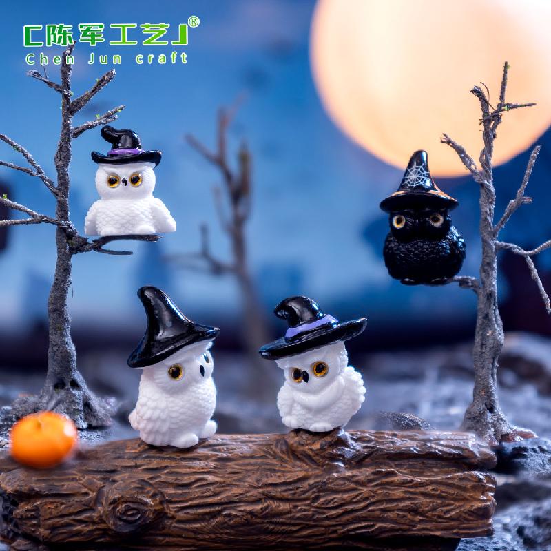 Ma quái bí ngô và phù thủy - phụ kiện trang trí DIY cho Halloween, cảnh quan mini xuất khẩu, mô hình nhỏ dễ thương (ZC-1380)