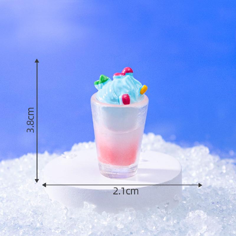 微景观创意仿真彩虹冰淇淋食玩 DIY装饰品盲袋配件迷你桌面小摆件