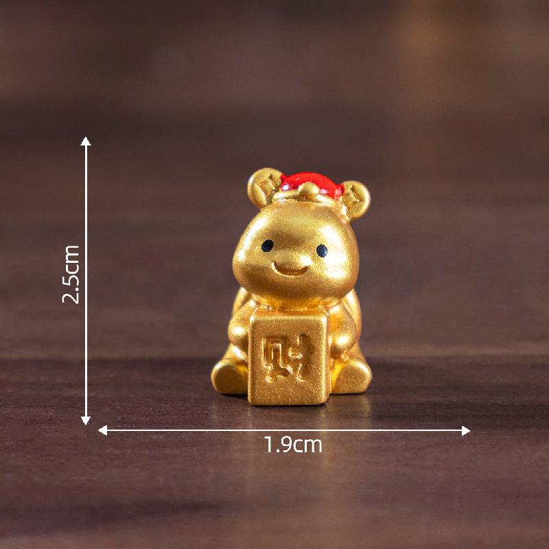 微景观创意元宝金龟聚财萌粒 DIY装饰品挂配件迷你车载桌面小摆件