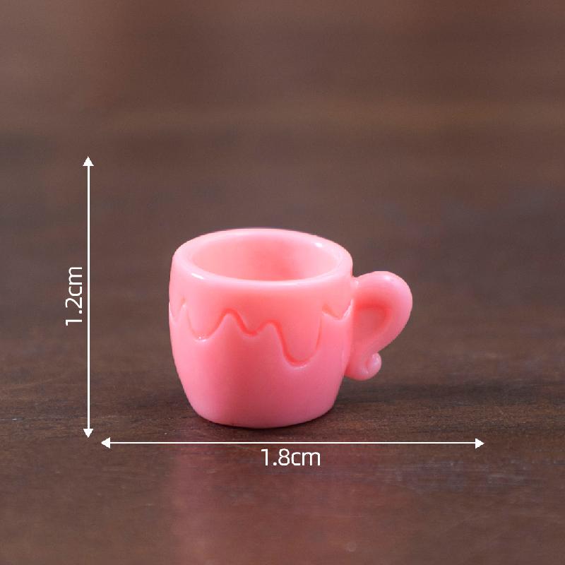 微景观创意多彩杯子茶壶娃娃屋 DIY装饰品配件迷你树脂桌面小摆件