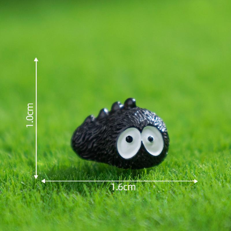跨境新品微景观创意黑色小怪兽萌粒 DIY装饰品配件迷你树脂小摆件