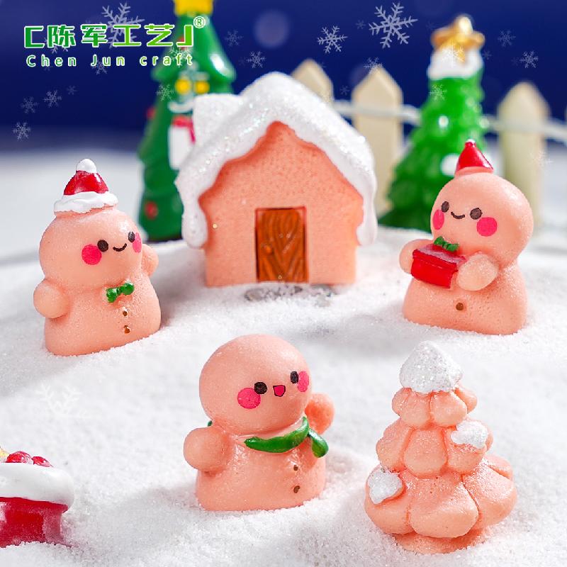 跨境微景观创意圣诞姜饼人公仔节日造景 DIY装饰品配件迷你小摆件