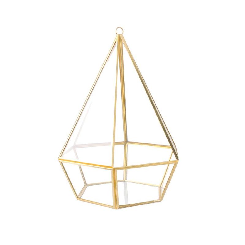 Nhà kính hình học hoa khô, hoa bất tử decor (DG-129)