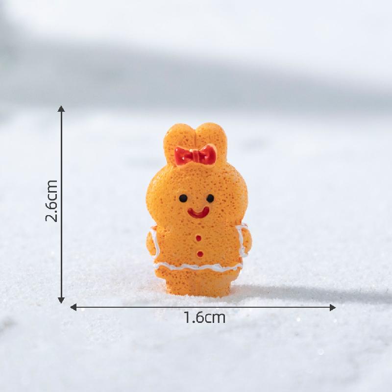 微景观创意圣诞姜饼人小动物公仔 DIY装饰品挂配件迷你桌面小摆件