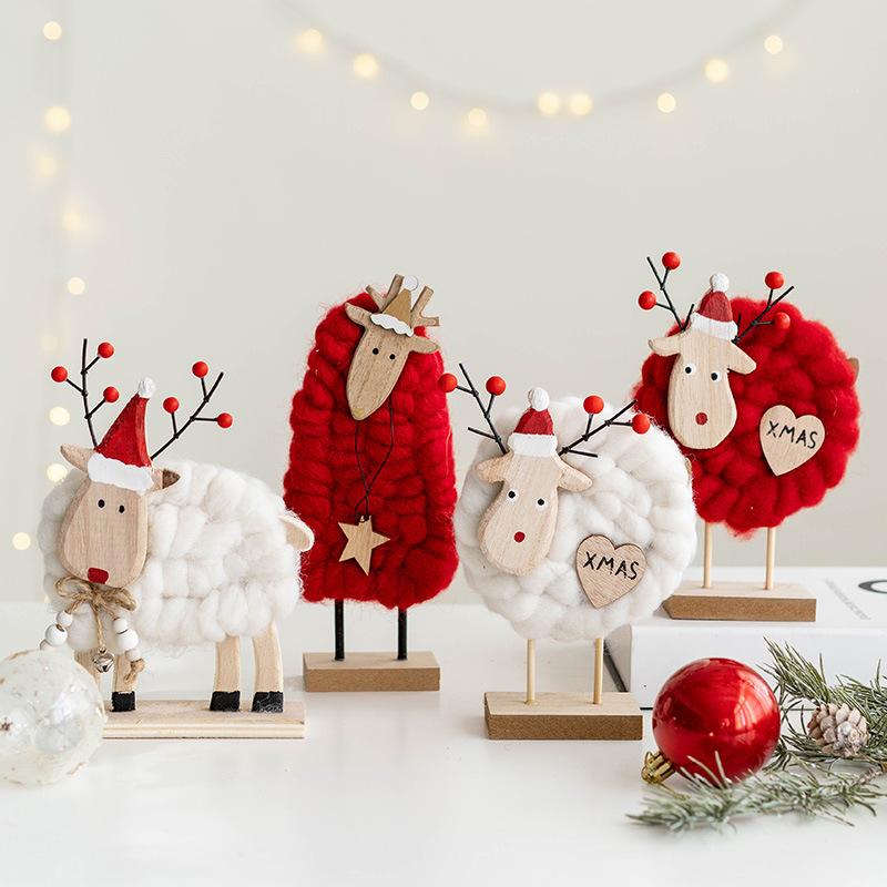 Trang trí Noel: Ông già Noel len, phụ kiện bàn chụp ảnh