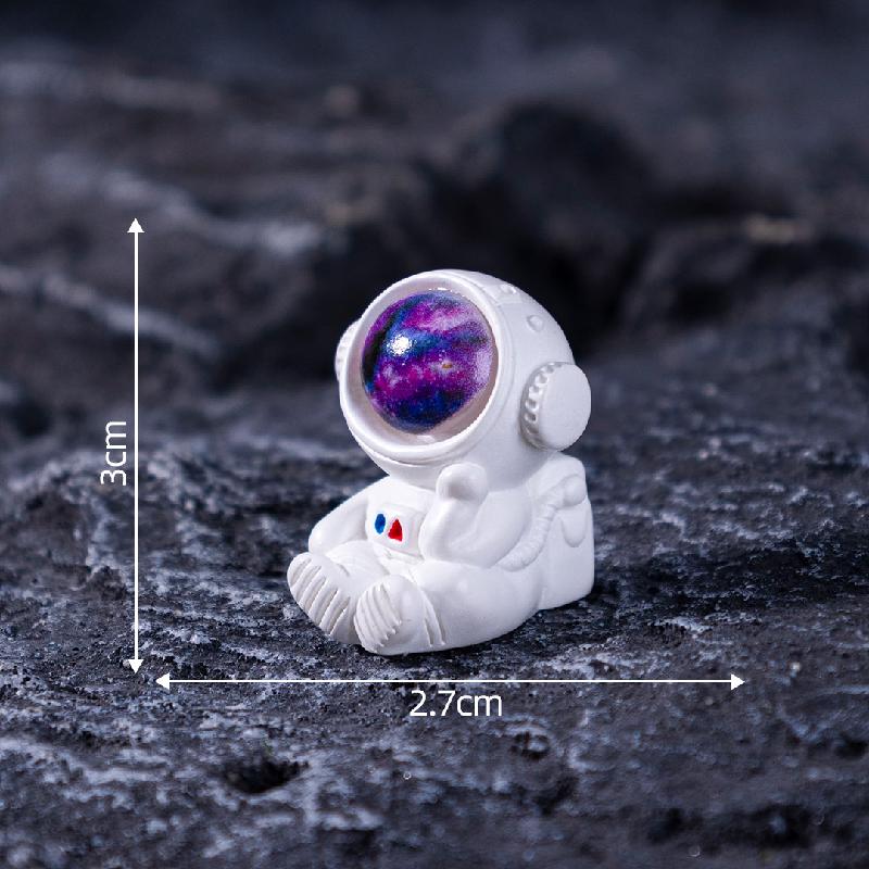 微景观创意夜光太空宇航员火箭公仔 DIY装饰品盲袋配件迷你小摆件