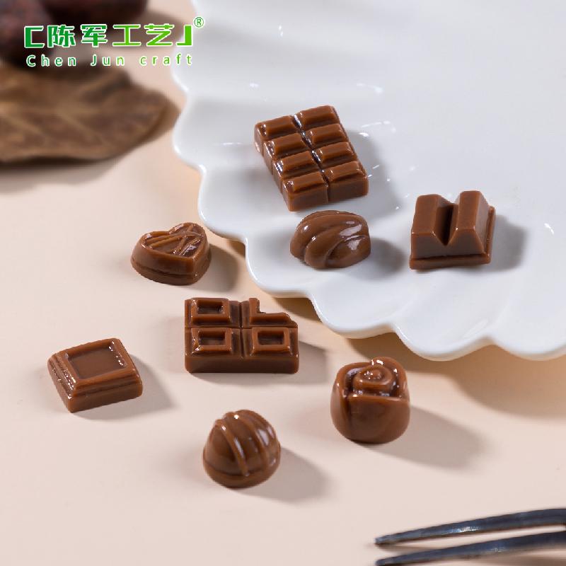 微景观创意仿真巧克力食玩 DIY装饰发夹冰箱贴配件迷你树脂小摆件