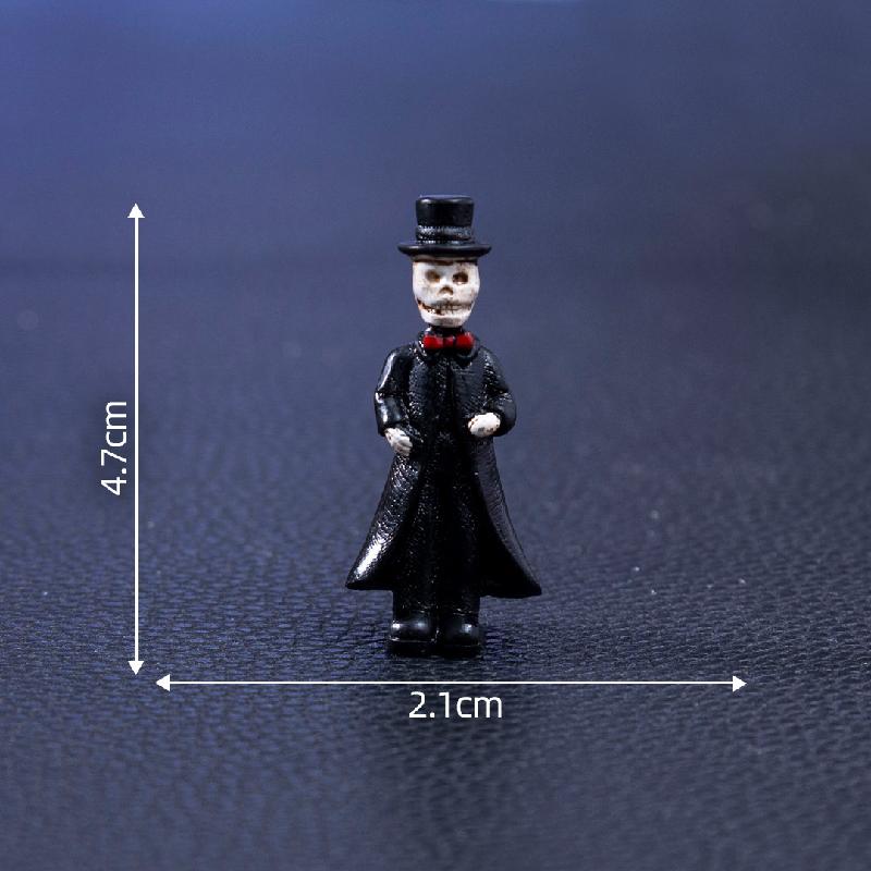 跨境外贸微景观创意骷髅情侣万圣节造景 DIY装饰品配件迷你小摆件